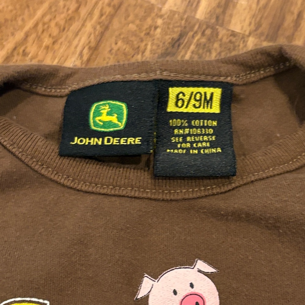 John Deere Kids Shirts & Tops Set - Green, White, Brown - Picture 10 of 15